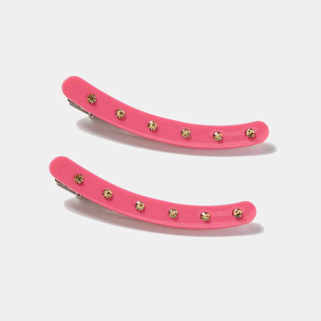 Allie Clips in Large Pink