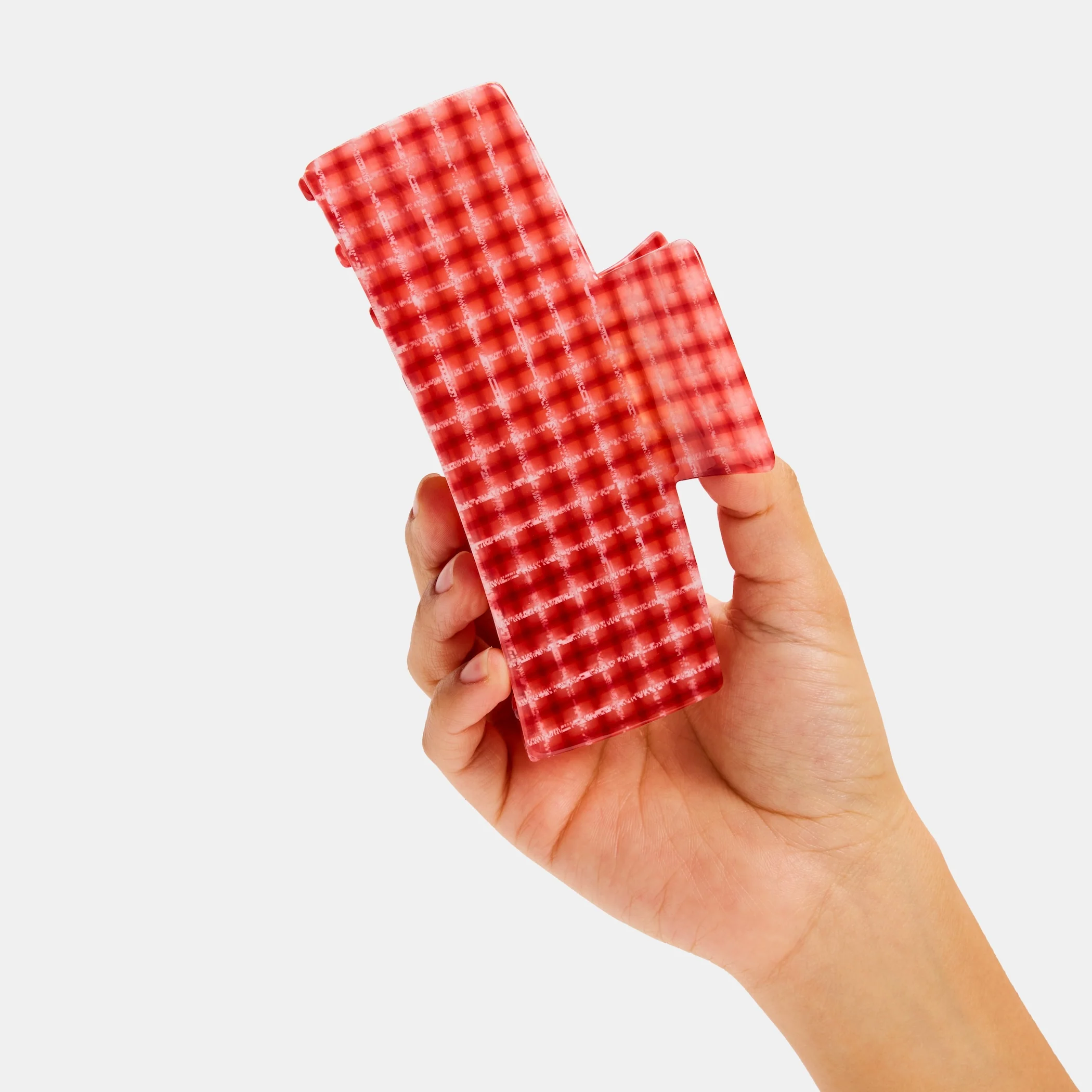 Jumbo Box Claw in Red Plaid - Image 4