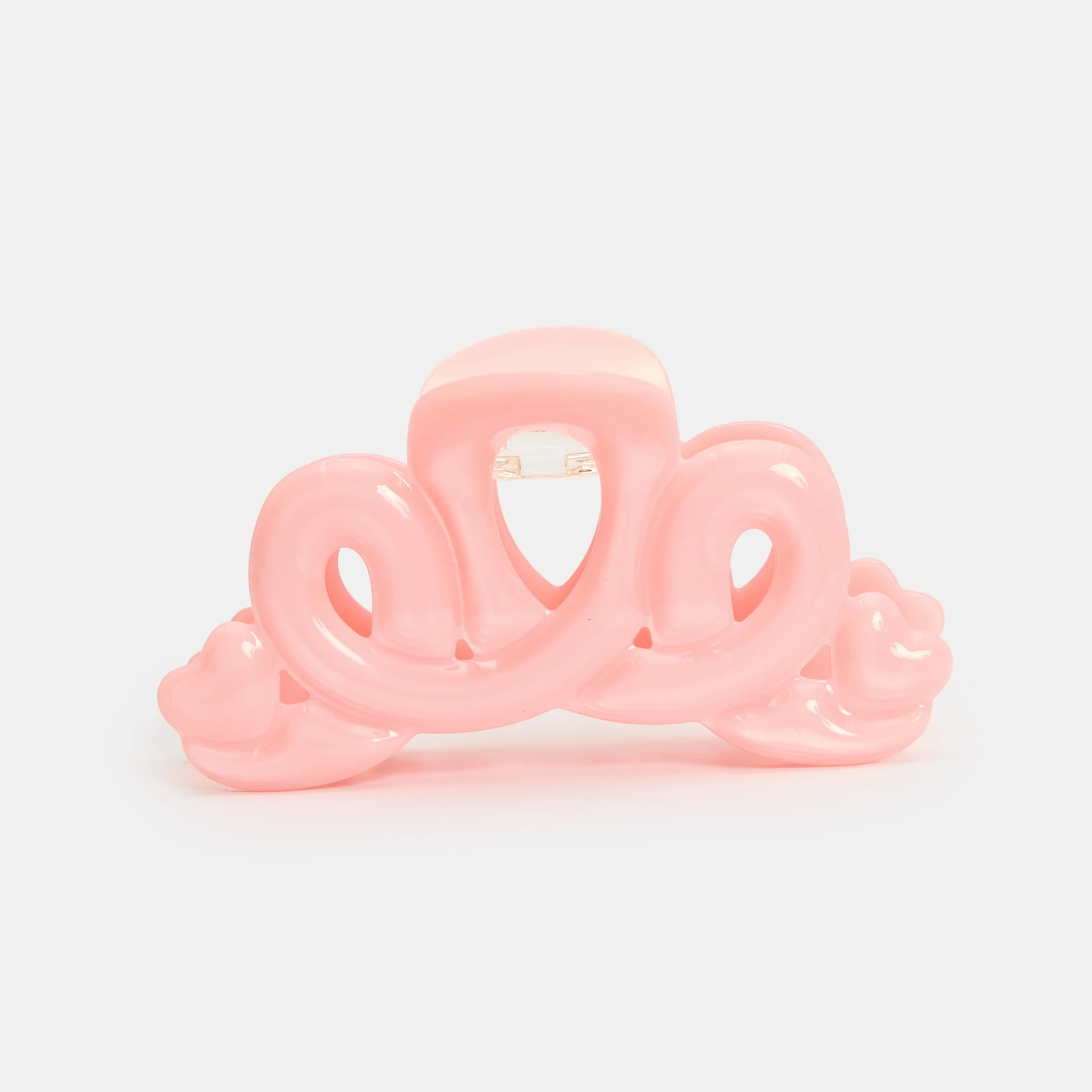 Large Heart Loop Claw in Pink - Image 6