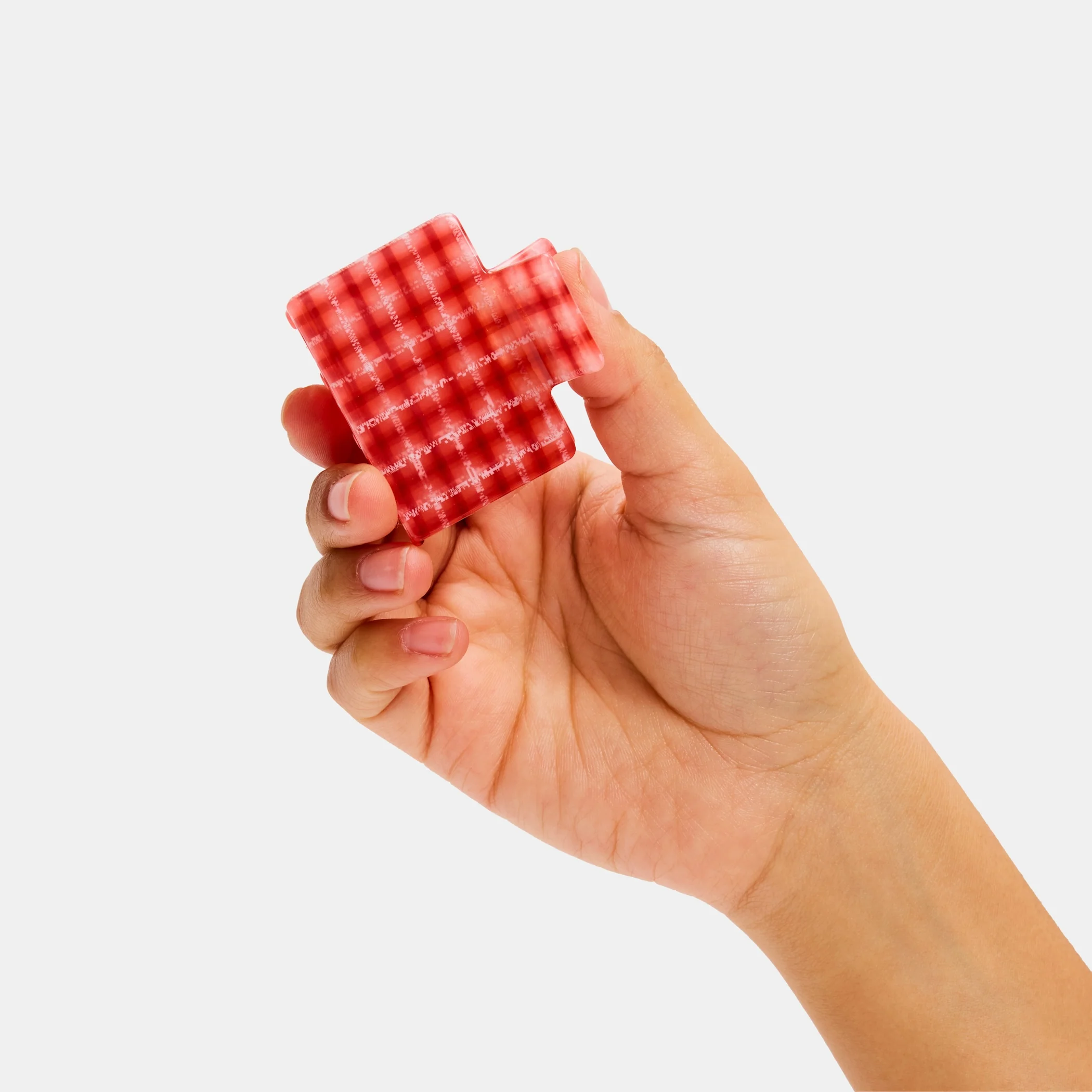 Midi Box Claw in Red Plaid - Image 4