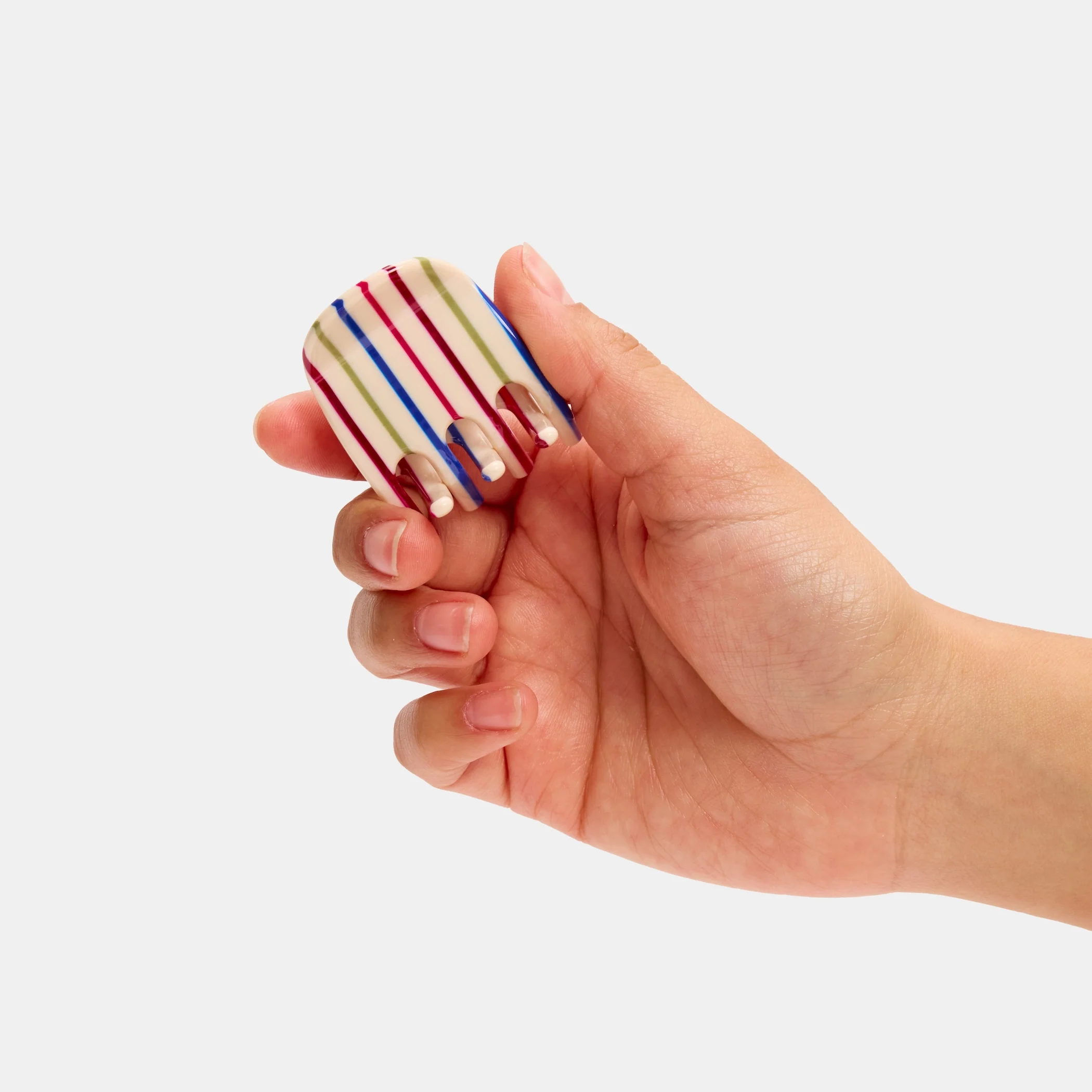 Midi Ursa Claw in Vanilla Stripe - Image 3