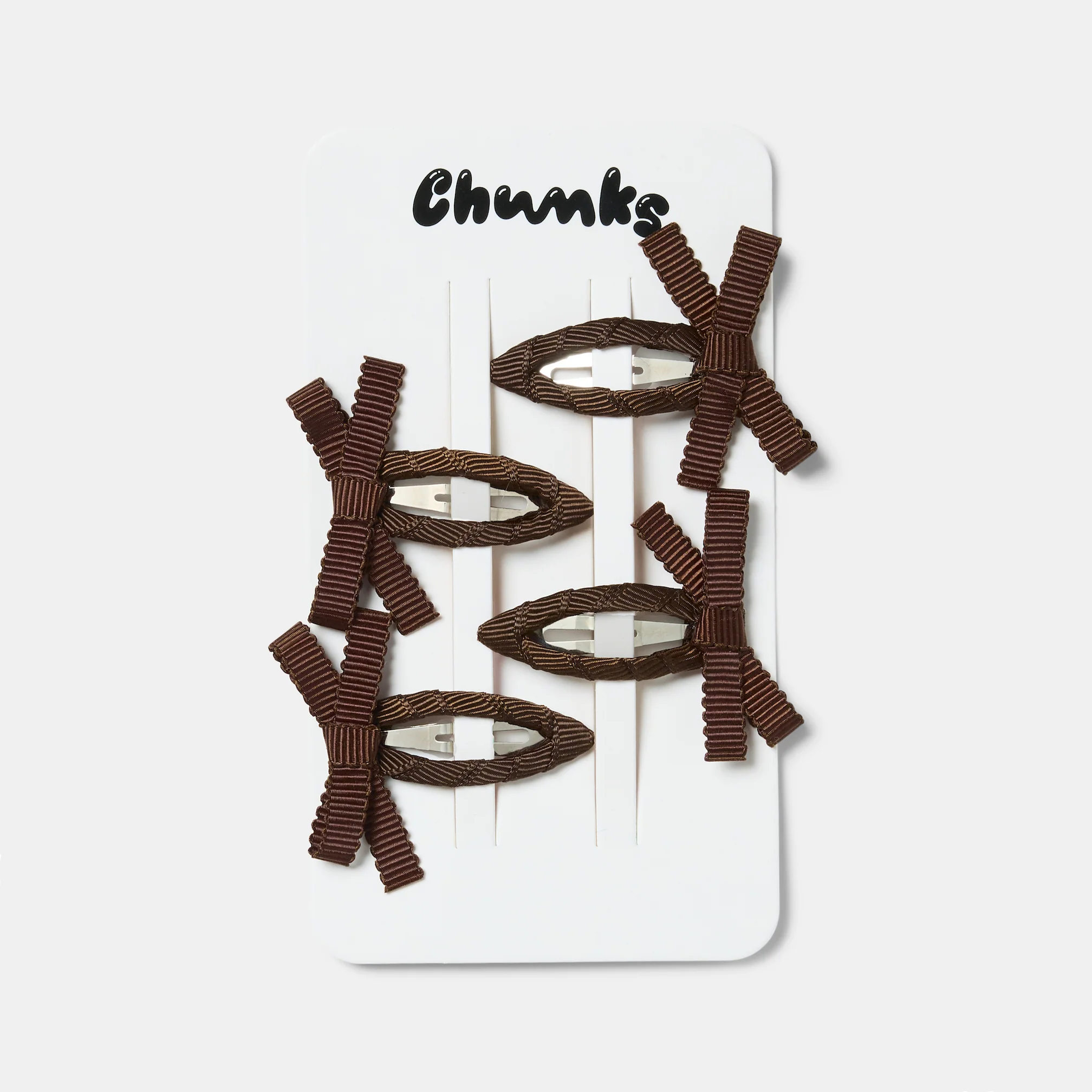 Bow Snap Clips in Chocolate - Image 3