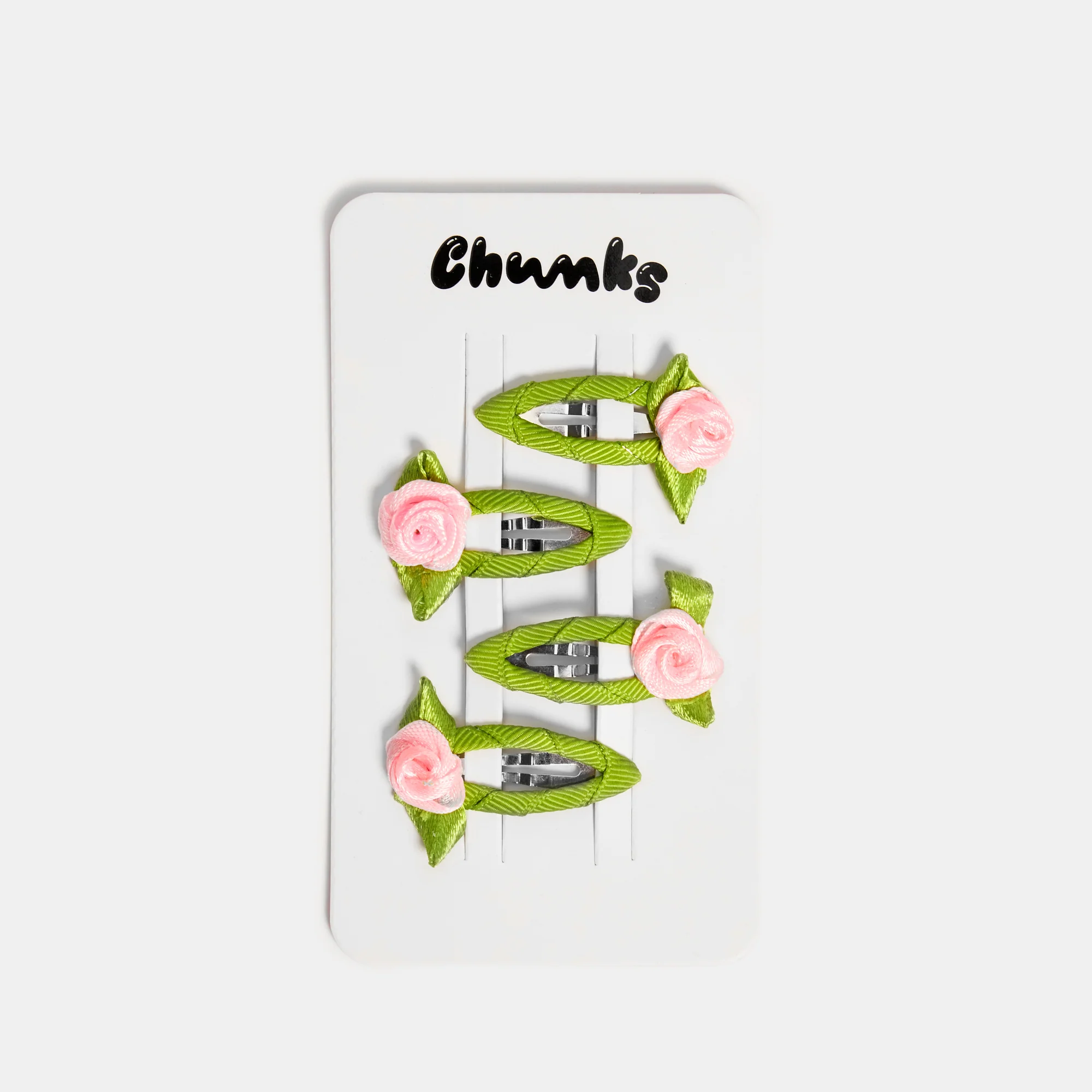 Rosette Snap Clips in Blush - Image 3
