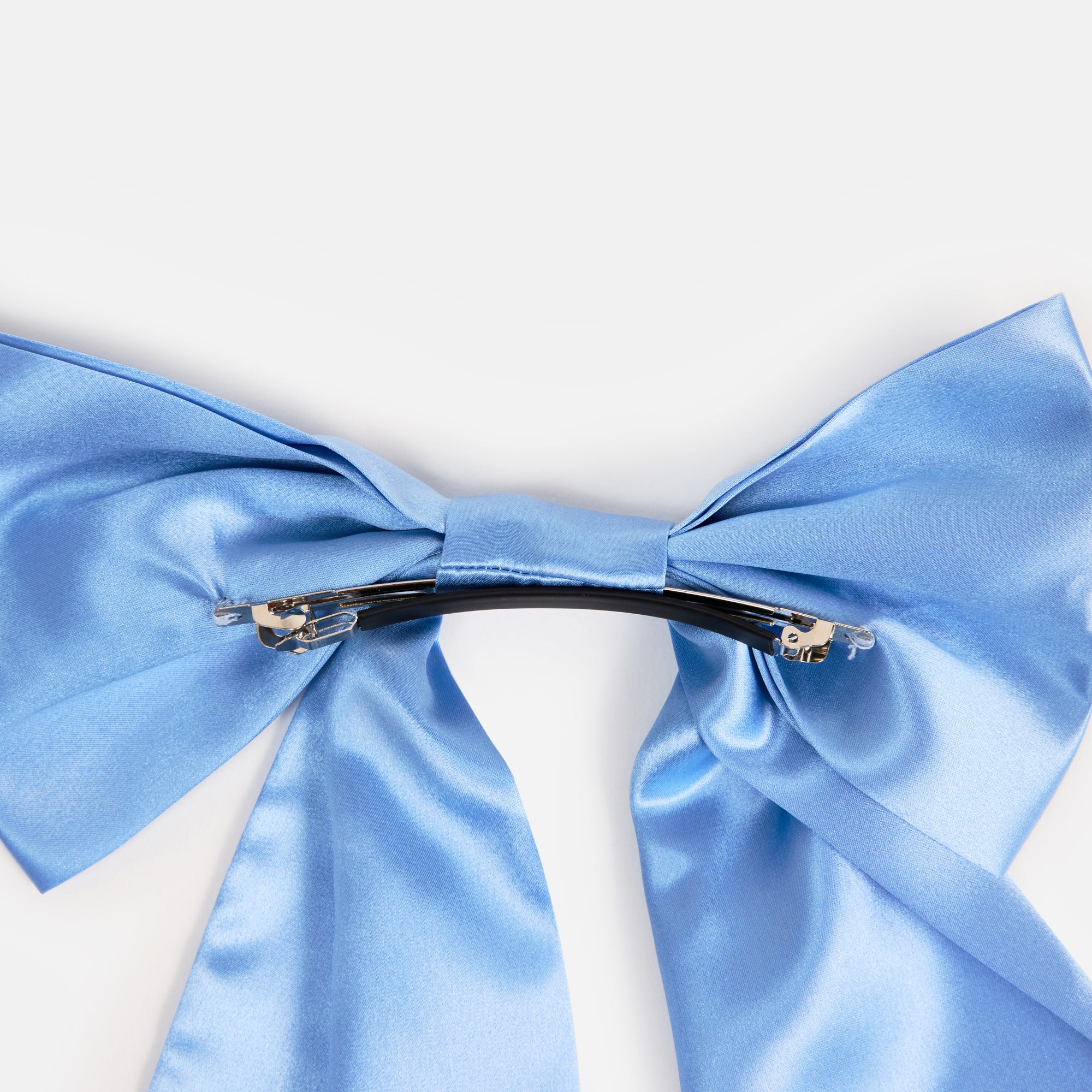Silk Bow Barrette in Blue - Image 5