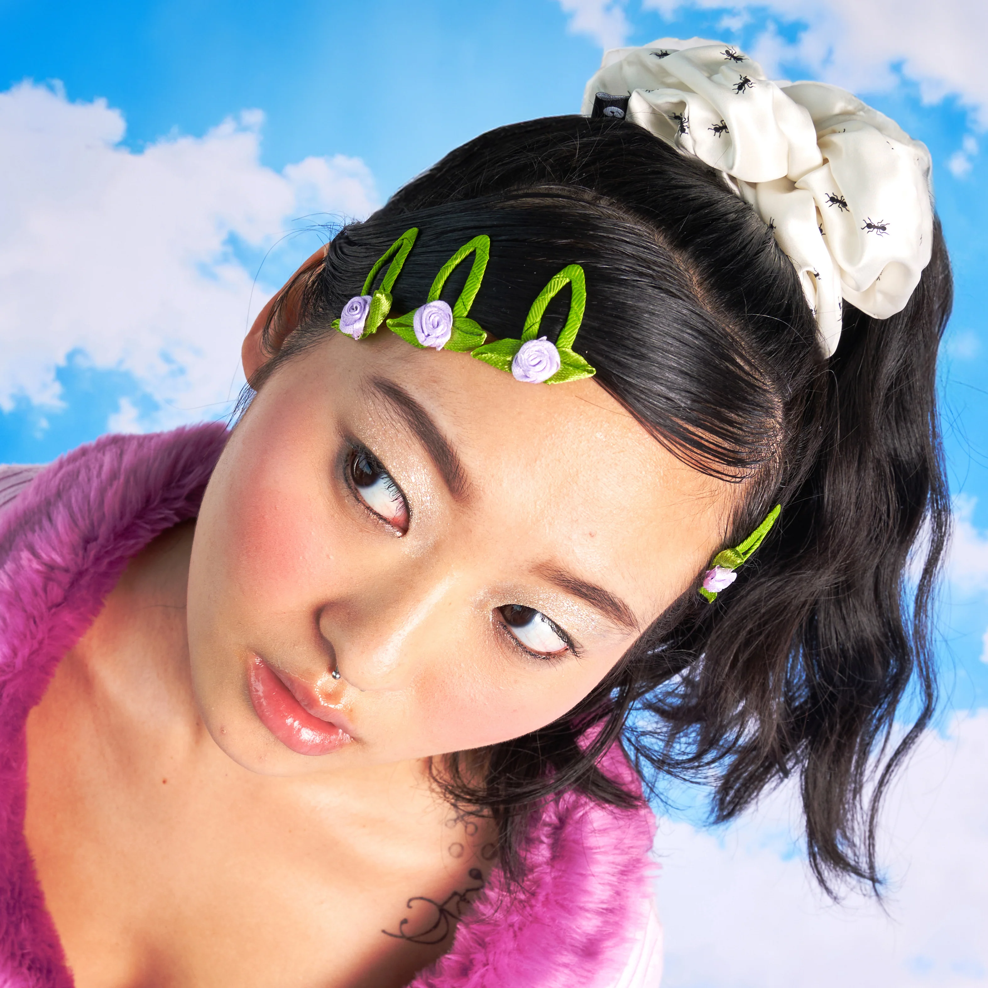Silk Scrunchie in Large Ants - Image 5