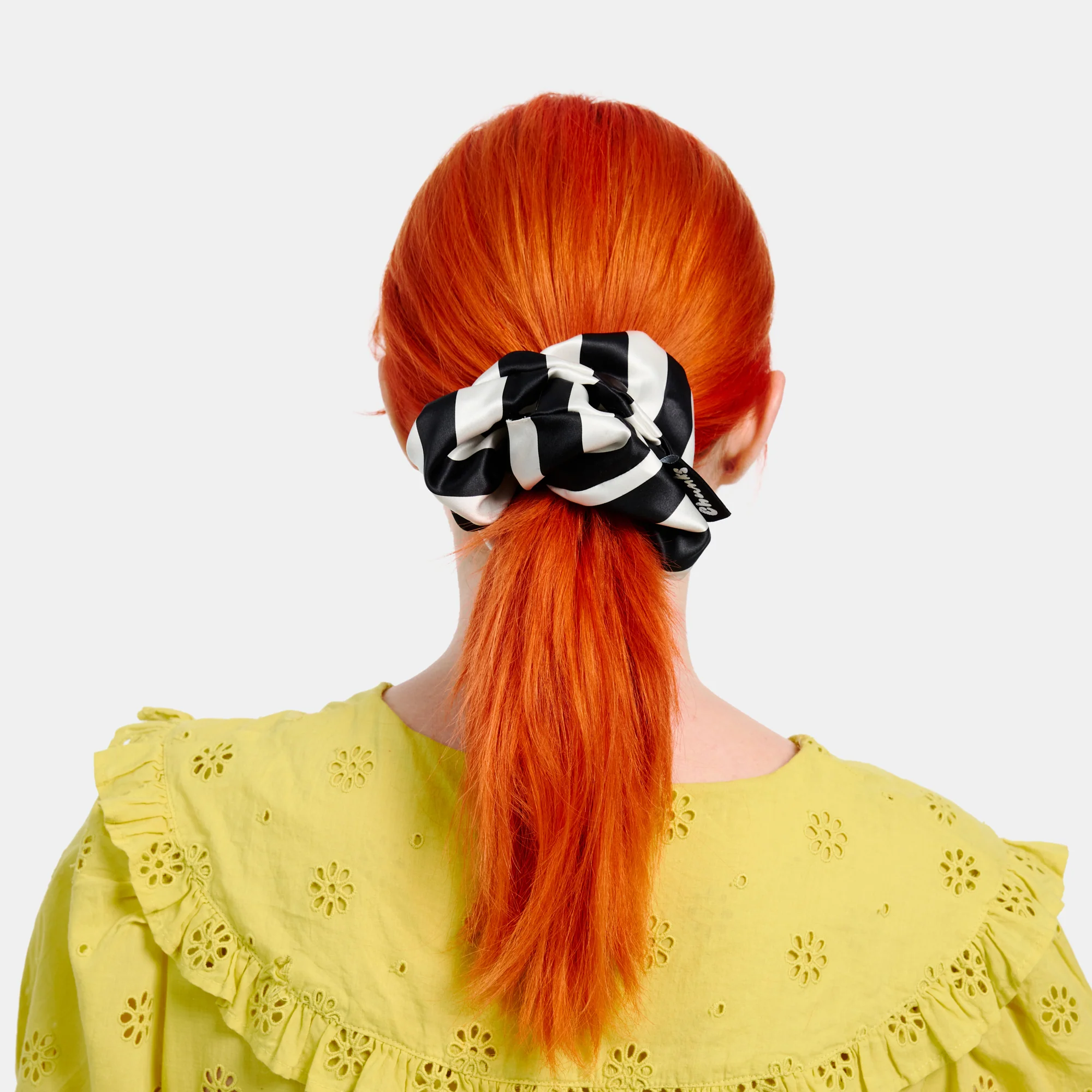 Silk Scrunchie in Large Stripes - Image 4