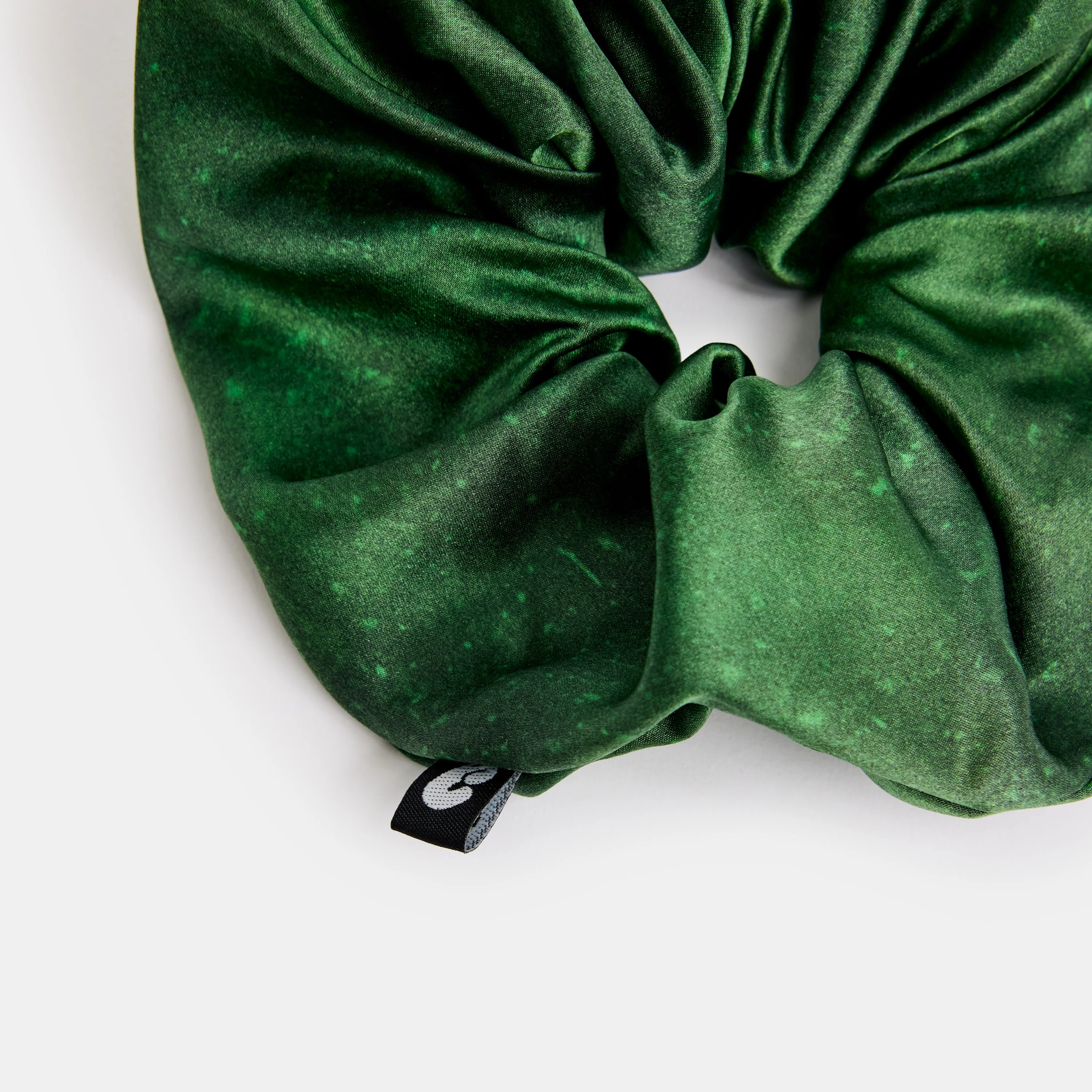 Silk Tie Scrunchie in Zucchini - Image 5