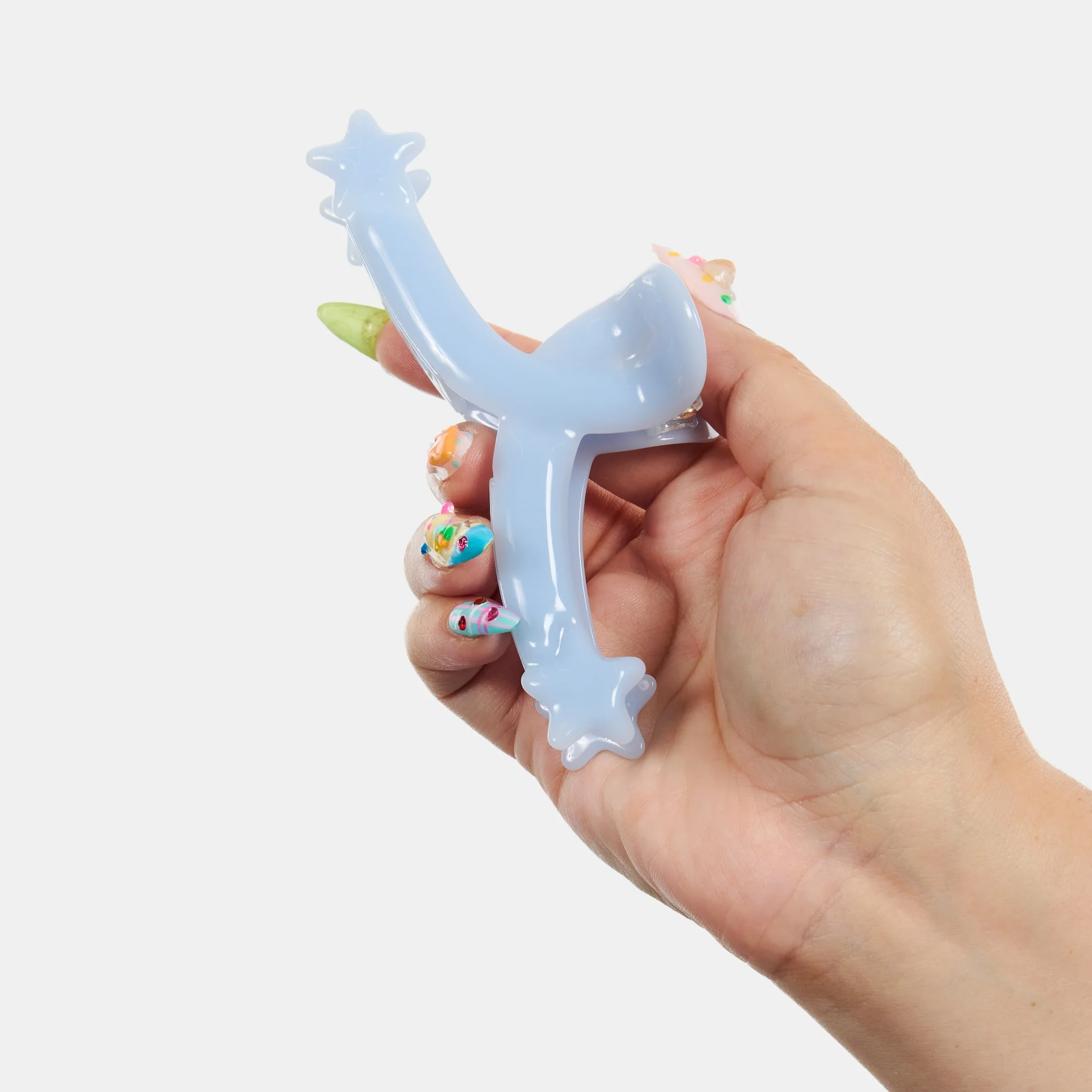 Single Star Loop Claw in Baby Blue - Image 4